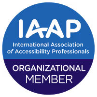 Logo - IAAP (International Association of Accessibility Professionals) - Organizational Member